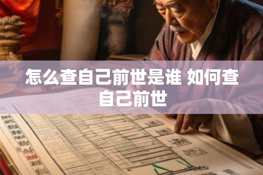 怎么查自己前世是谁 如何查自己前世