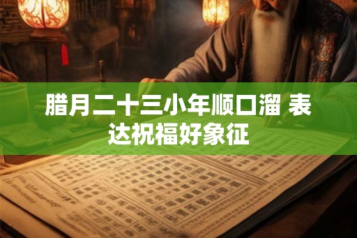 腊月二十三小年顺口溜 表达祝福好象征
