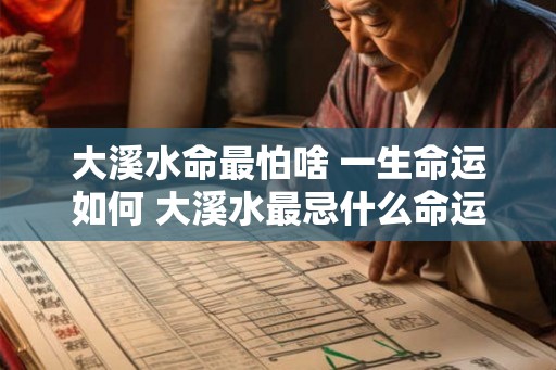 大溪水命最怕啥 一生命运如何 大溪水最忌什么命运如何
