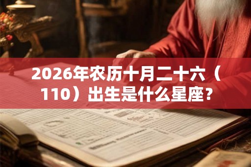 2026年农历十月二十六（110）出生是什么星座？