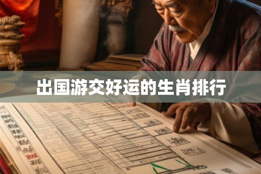 出国游交好运的生肖排行