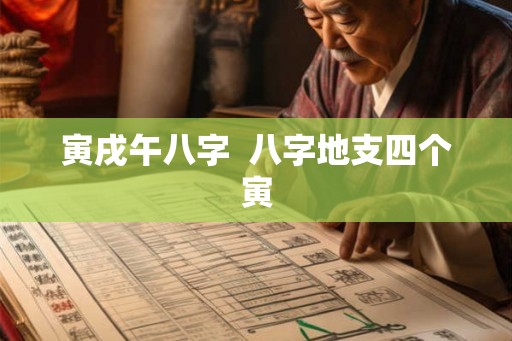 寅戌午八字  八字地支四个寅