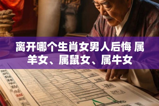 离开哪个生肖女男人后悔 属羊女、属鼠女、属牛女