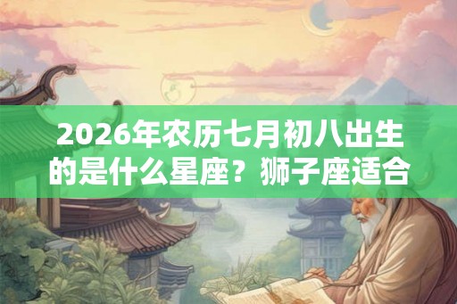 2026年农历七月初八出生的是什么星座?狮子座适合的职业? 2026年农历七月初八出生的是什么星座?狮子座适合的职业?
