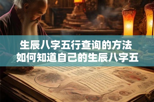 生辰八字五行查询的方法 如何知道自己的生辰八字五行