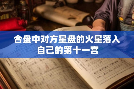合盘中对方星盘的火星落入自己的第十一宫