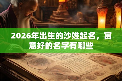 2026年出生的沙姓起名，寓意好的名字有哪些
