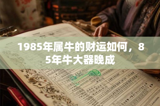 1985年属牛的财运如何，85年牛大器晚成