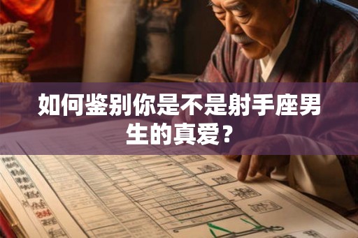 如何鉴别你是不是射手座男生的真爱？