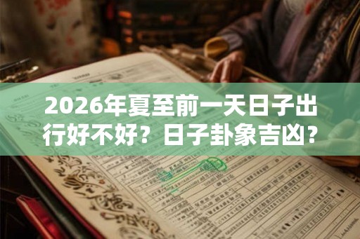 2026年夏至前一天日子出行好不好？日子卦象吉凶？