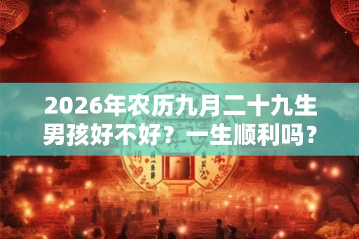 2026年农历九月二十九生男孩好不好？一生顺利吗？