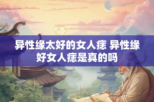 异性缘太好的女人痣 异性缘好女人痣是真的吗