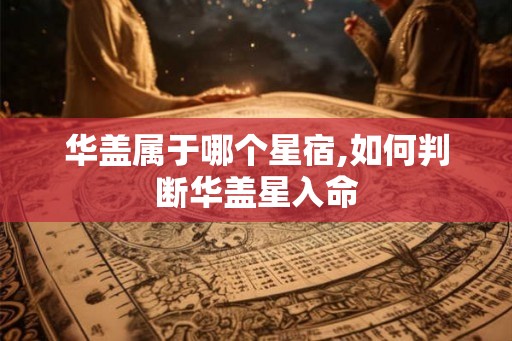 华盖属于哪个星宿,如何判断华盖星入命