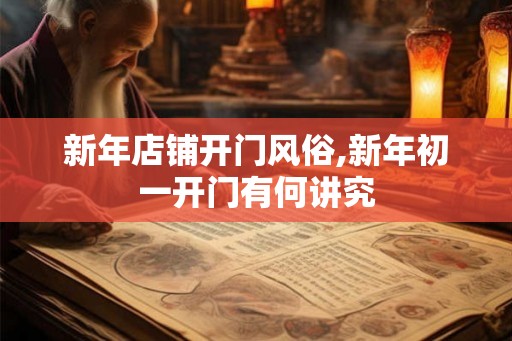 新年店铺开门风俗,新年初一开门有何讲究