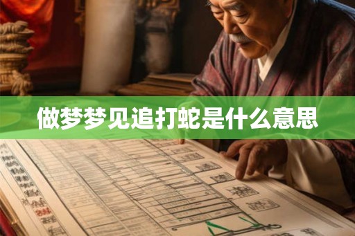 做梦梦见追打蛇是什么意思