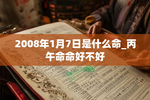 2008年1月7日是什么命_丙午命命好不好 2008年1月7日是什么命_丙午命命好不好
