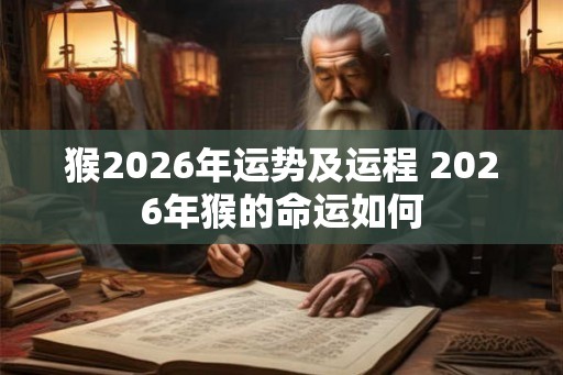 猴2026年运势及运程 2026年猴的命运如何 猴2026年运势及运程 2026年猴的命运如何