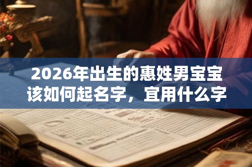 2026年出生的惠姓男宝宝该如何起名字，宜用什么字。