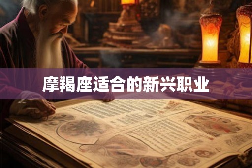 摩羯座适合的新兴职业