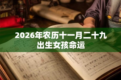2026年农历十一月二十九出生女孩命运