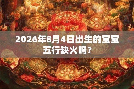2026年8月4日出生的宝宝五行缺火吗？