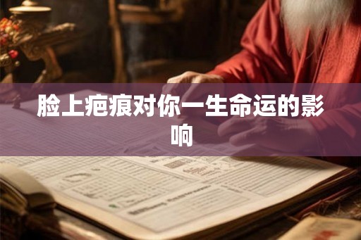 脸上疤痕对你一生命运的影响