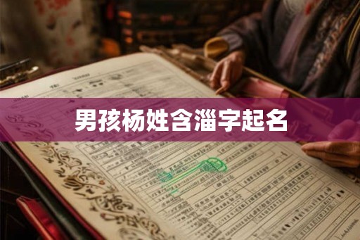 男孩杨姓含淄字起名 男孩杨姓含淄字起名
