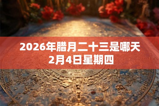2026年腊月二十三是哪天 2月4日星期四