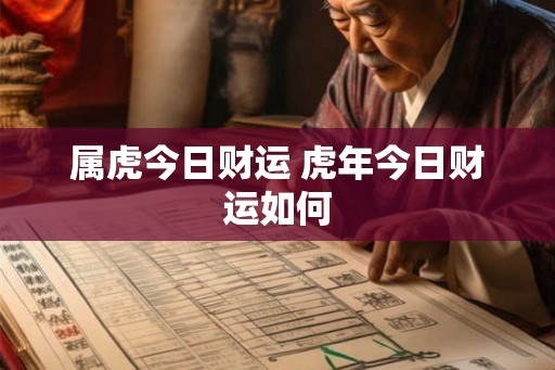 属虎今日财运 虎年今日财运如何