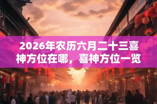 2026年农历六月二十三喜神方位在哪,喜神方位一览表 2026年农历六月二十三喜神方位在哪,喜神方位一览表