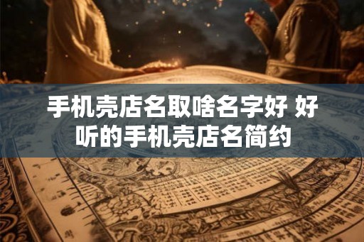 手机壳店名取啥名字好 好听的手机壳店名简约
