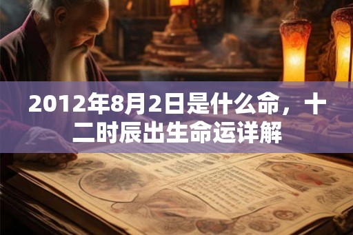 2012年8月2日是什么命,十二时辰出生命运详解 2012年8月2日是什么命,十二时辰出生命运详解