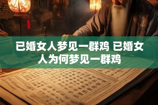 已婚女人梦见一群鸡 已婚女人为何梦见一群鸡