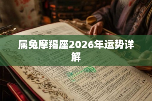 属兔摩羯座2026年运势详解