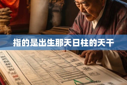 指的是出生那天日柱的天干 指的是出生那天日柱的天干
