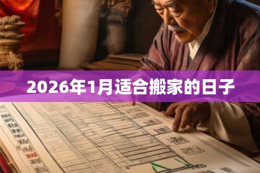 2026年1月适合搬家的日子