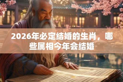 2026年必定结婚的生肖，哪些属相今年会结婚