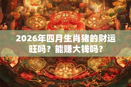 2026年四月生肖猪的财运旺吗？能赚大钱吗？