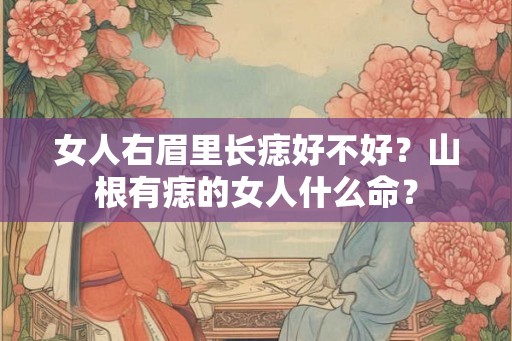 女人右眉里长痣好不好？山根有痣的女人什么命？