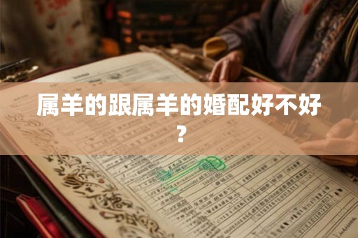 属羊的跟属羊的婚配好不好？