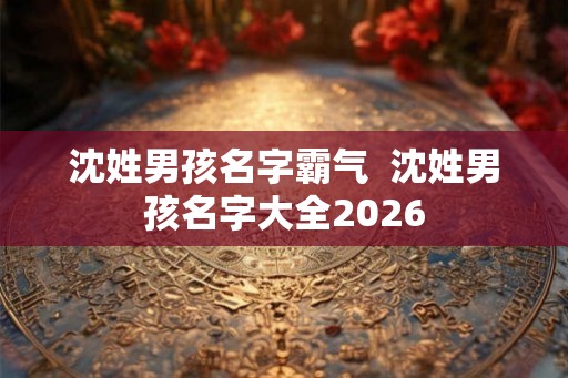 沈姓男孩名字霸气  沈姓男孩名字大全2026