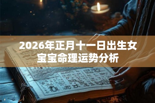 2026年正月十一日出生女宝宝命理运势分析