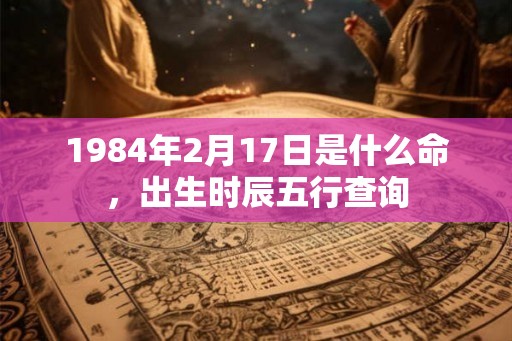 1984年2月17日是什么命，出生时辰五行查询