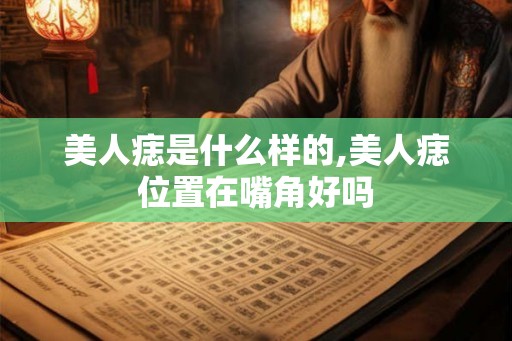 美人痣是什么样的,美人痣位置在嘴角好吗