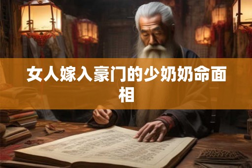 女人嫁入豪门的少奶奶命面相