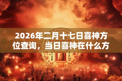 2026年二月十七日喜神方位查询，当日喜神在什么方向？