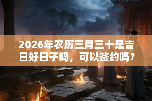 2026年农历三月三十是吉日好日子吗，可以签约吗？