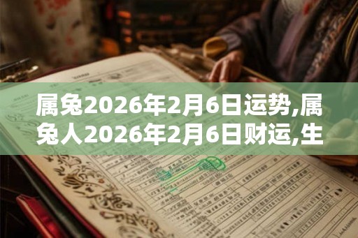 属兔2026年2月6日运势,属兔人2026年2月6日财运,生肖兔2026年2月6日运势