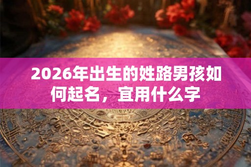 2026年出生的姓路男孩如何起名，宜用什么字