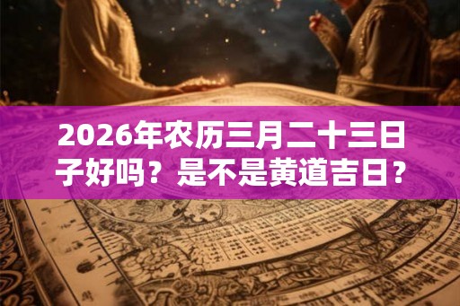 2026年农历三月二十三日子好吗？是不是黄道吉日？